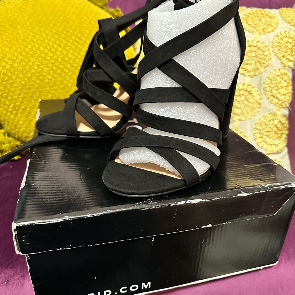 NEVER WORN. Sexy black heels Torrid size 7.5